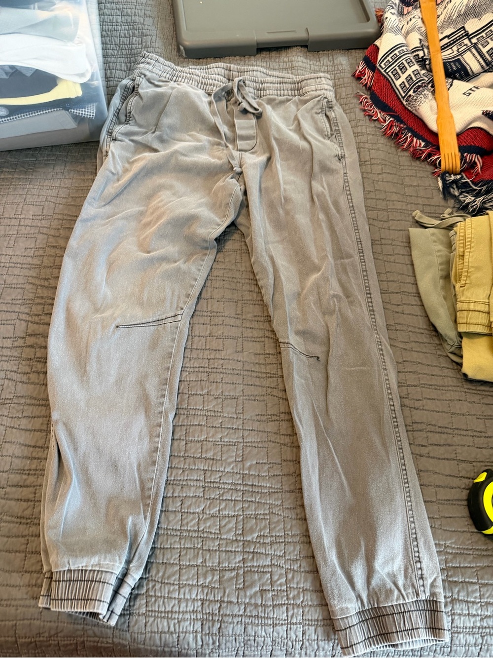 No Boundaries Light Grey Drawstring Joggers